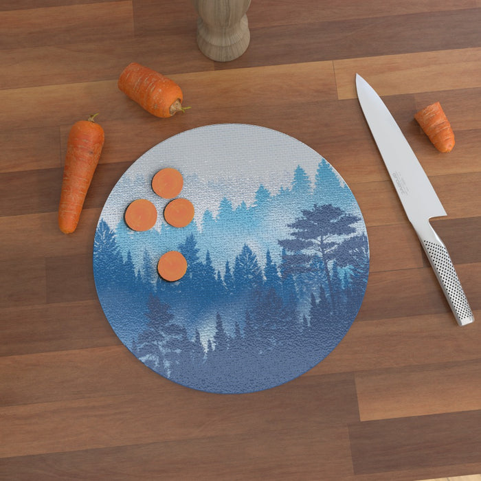 Glass Chopping Boards - Forrest Blue - printonitshop