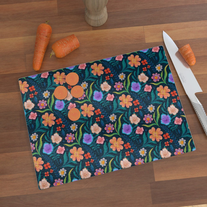 Glass Chopping Boards - Very Floral - printonitshop