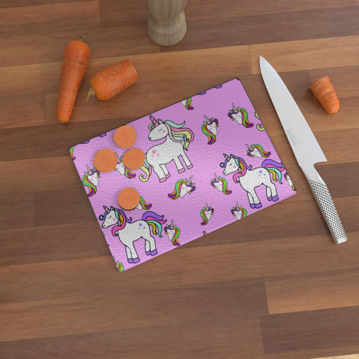 Glass Chopping Board - Unicorn - printonitshop