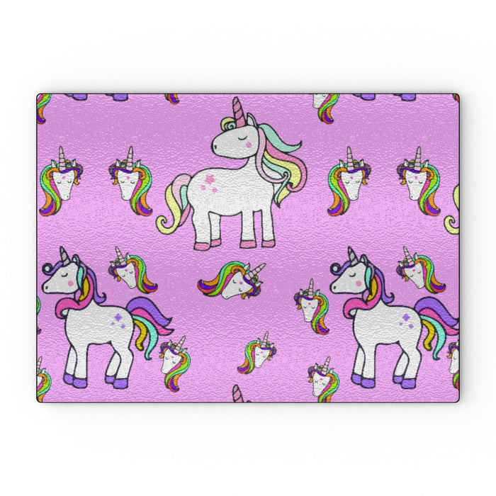 Glass Chopping Board - Unicorn - printonitshop