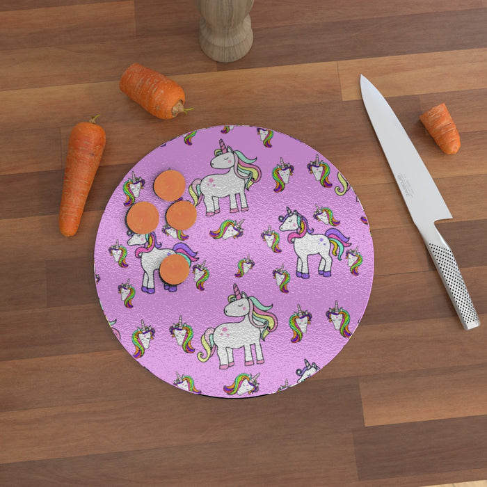 Glass Chopping Board - Unicorn - printonitshop