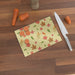 Glass Chopping Board - Autumn Leaves Cream - printonitshop