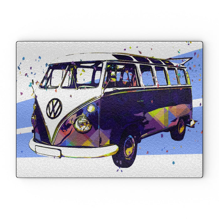 Glass Chopping Board - Classic Camper - printonitshop