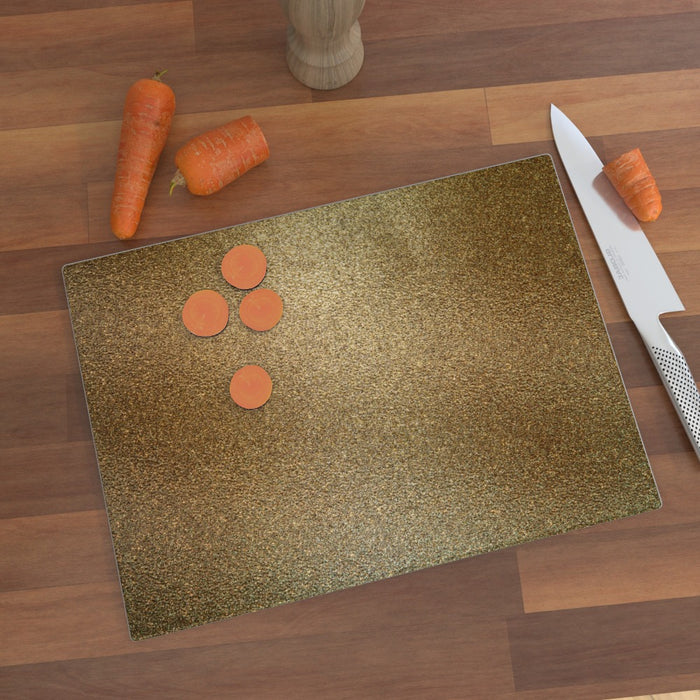 Glass Chopping Board - Golden Shimmer - printonitshop