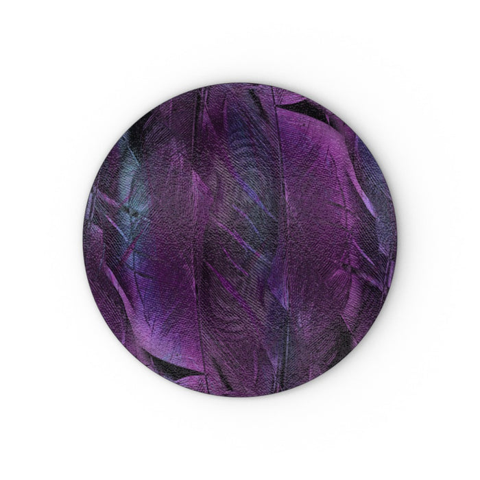 Glass Chopping Board - Purple Feathers - printonitshop