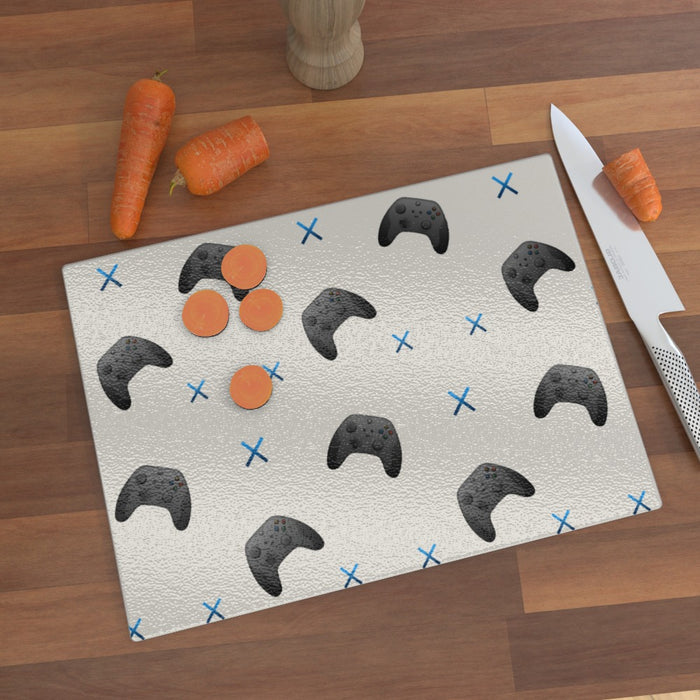 Glass Chopping Board - XBoxing 2 Cream - printonitshop