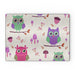 Glass Chopping Board - Owl Friends - printonitshop