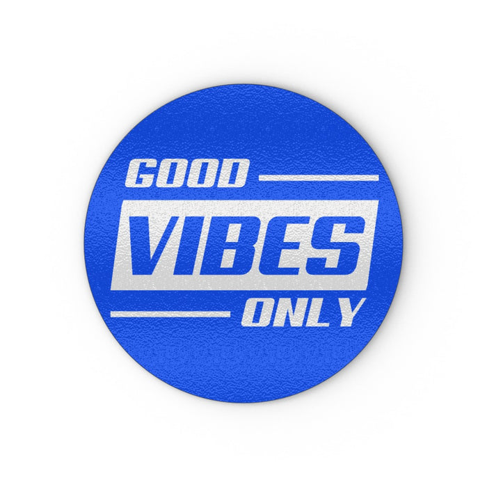 Glass Chopping Board - Good Vibes Only Blue - printonitshop