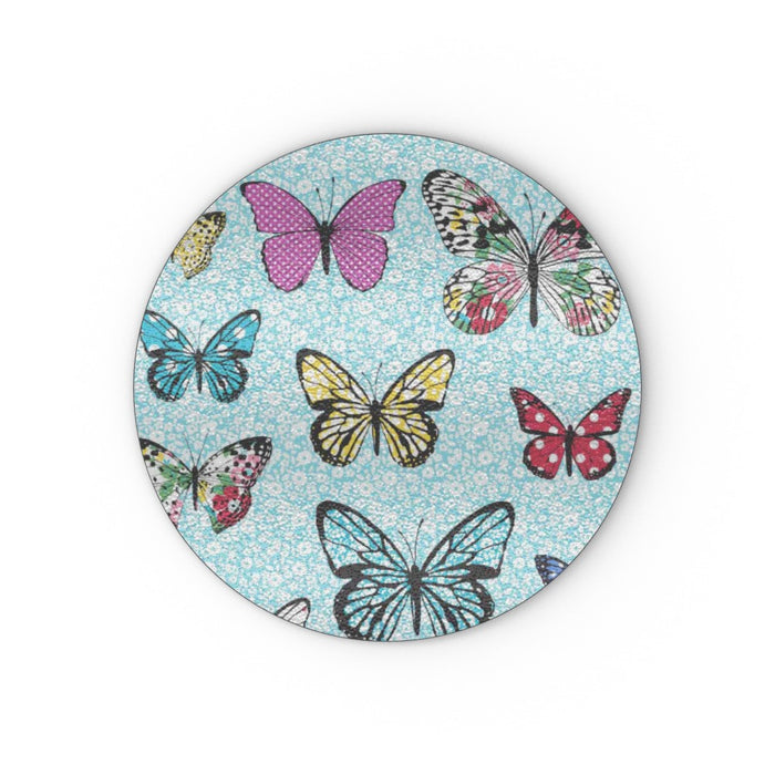 Glass Chopping Board - Floral Butterflies - printonitshop