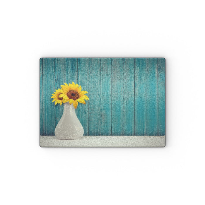 Glass Chopping Boards - Sunflower Vase - printonitshop