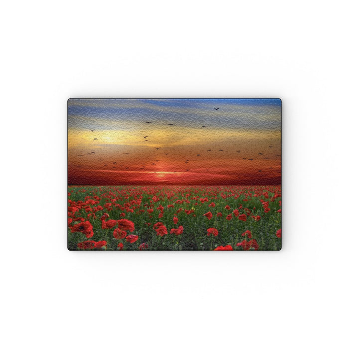 Glass Chopping Boards - Poppy Fields - printonitshop