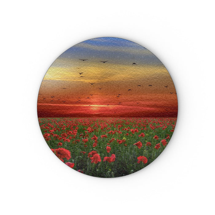 Glass Chopping Boards - Poppy Fields - printonitshop