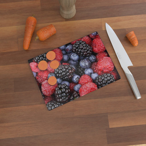 Glass Chopping Board - Berries - printonitshop