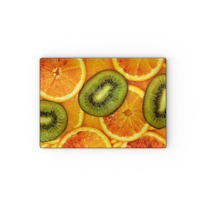 Glass Chopping Board - Kiwi and Orange - printonitshop