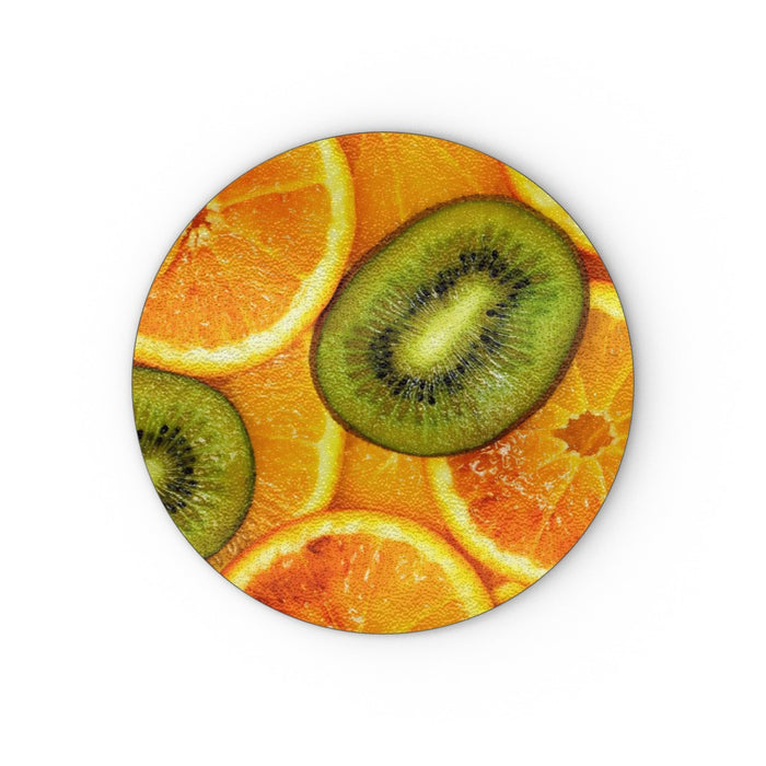 Glass Chopping Board - Kiwi and Orange - printonitshop