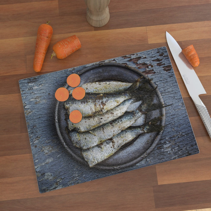 Glass Chopping Board - Fish - printonitshop