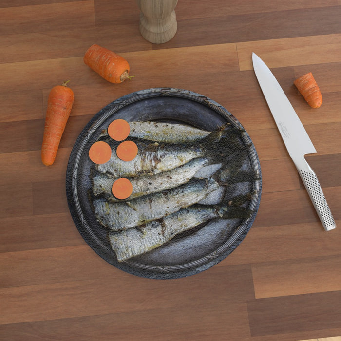 Glass Chopping Board - Fish - printonitshop