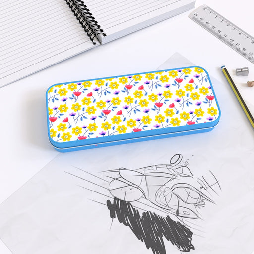 Pencil Tins - Yellow Flowers - printonitshop