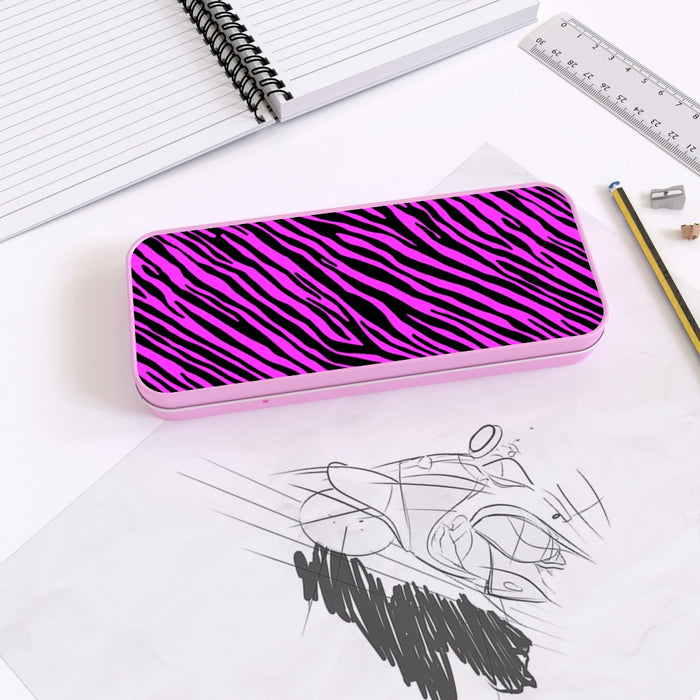 Pencil Tins - Pink Zebra - printonitshop