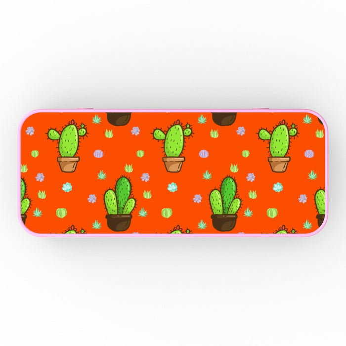 Pencil Tins - Cactus on Orange - printonitshop