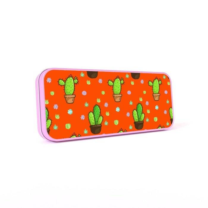 Pencil Tins - Cactus on Orange - printonitshop