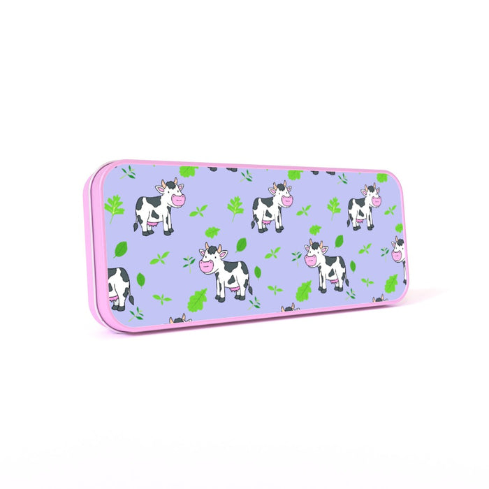 Pencil Tins - Cows Violet - printonitshop