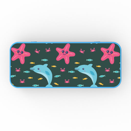 Pencil Tins - Dolphin and Starfish Dark - printonitshop