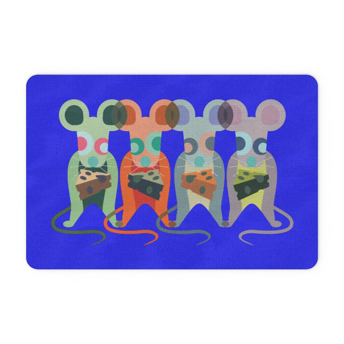 Floor Mats - Mice on Blue - printonitshop