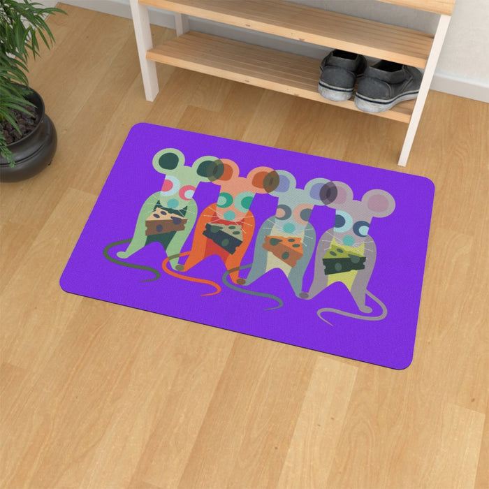 Floor Mats - Mice on Purple - printonitshop