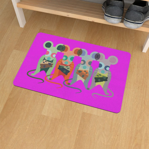 Floor Mats - Mice on Pink - printonitshop