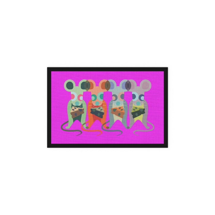 Floor Mats - Mice on Pink - printonitshop