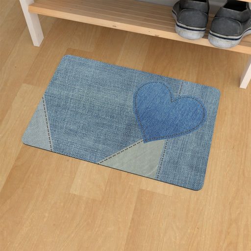 Floor Mats - Denim Heart - printonitshop