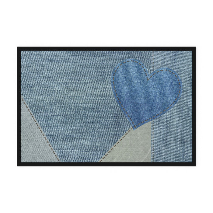 Floor Mats - Denim Heart - printonitshop