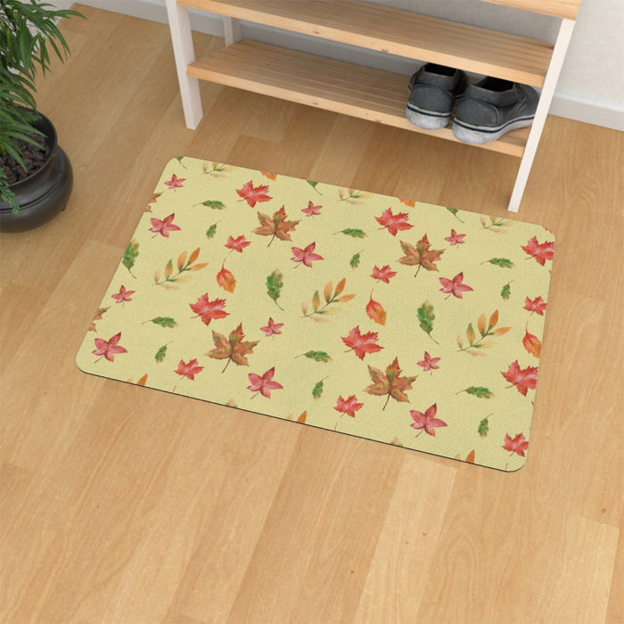 Floor Mats - Autumn Leaves Cream - printonitshop
