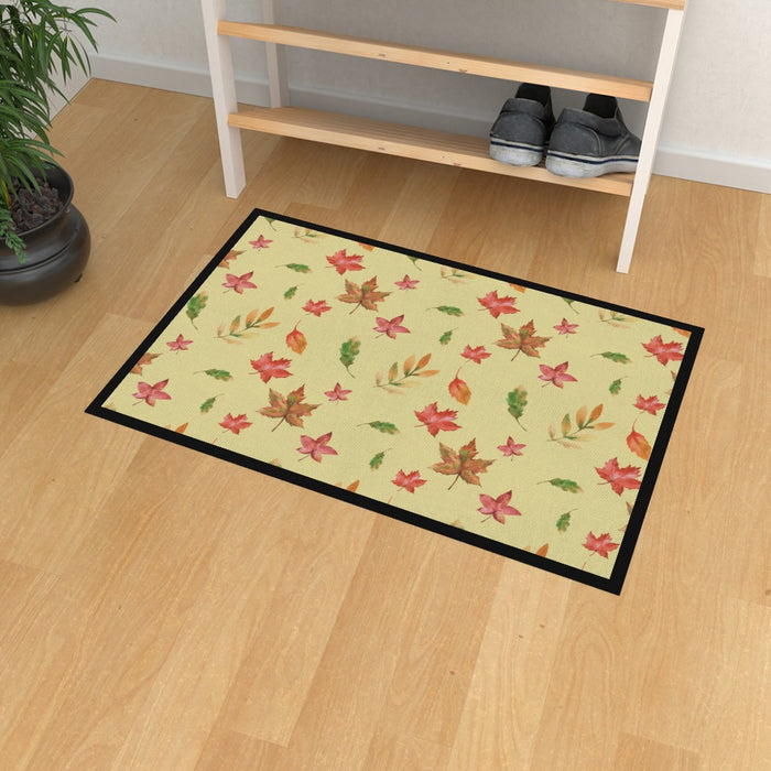 Floor Mats - Autumn Leaves Cream - printonitshop