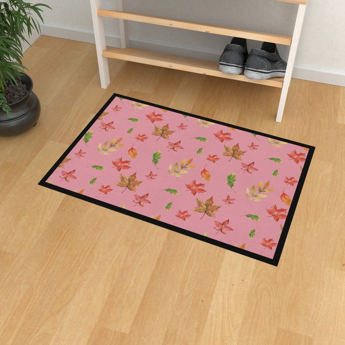 Floor Mats - Autumn Leaves Pink - printonitshop