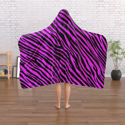 Hooded Blanket - Pink Zebra - printonitshop