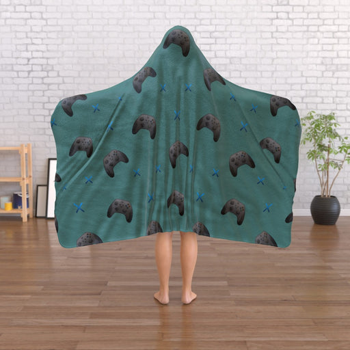 Hooded Blanket - X Boxing Green - printonitshop