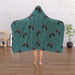 Hooded Blanket - X Boxing Green - printonitshop