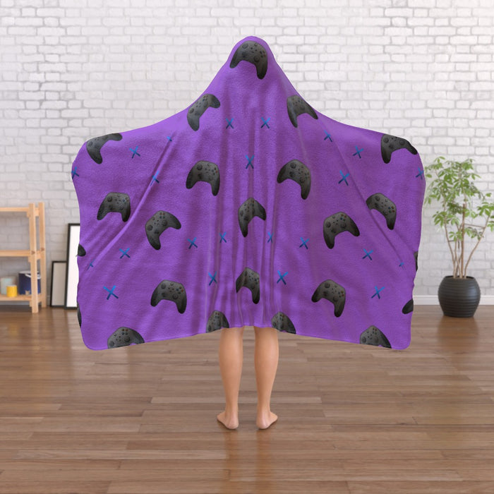 Hooded Blanket - X Boxing Purple - printonitshop