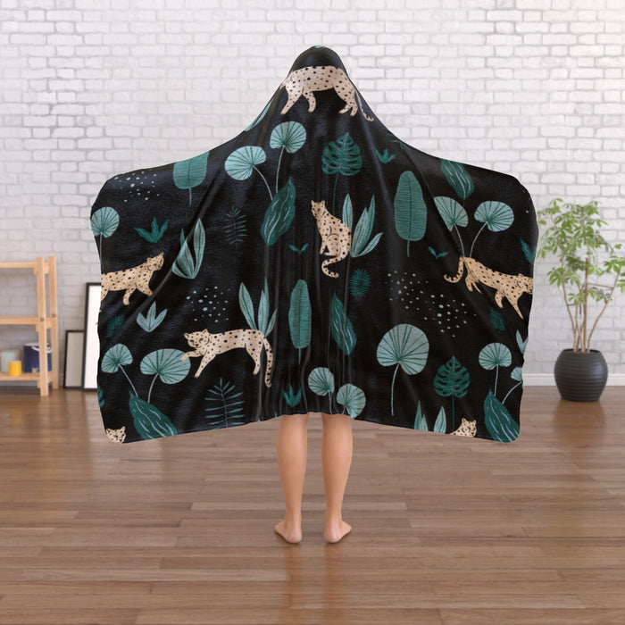 Hooded Blanket - Lazy Leopard - printonitshop