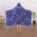 Hooded Blanket - Gaming Neon Light Purple - printonitshop