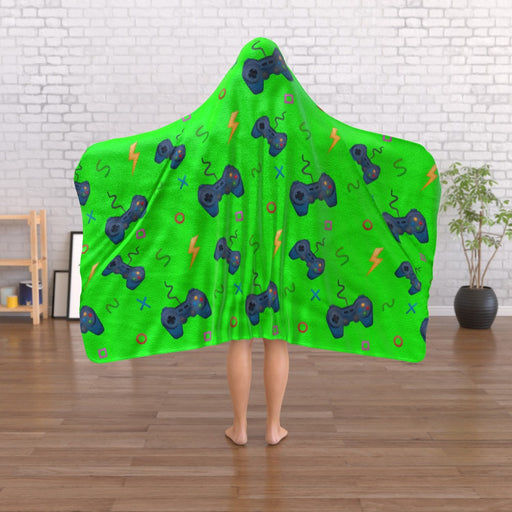 Hooded Blanket - Gaming Green - printonitshop