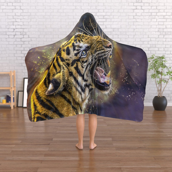 Hooded Blanket - Digital Tiger - printonitshop