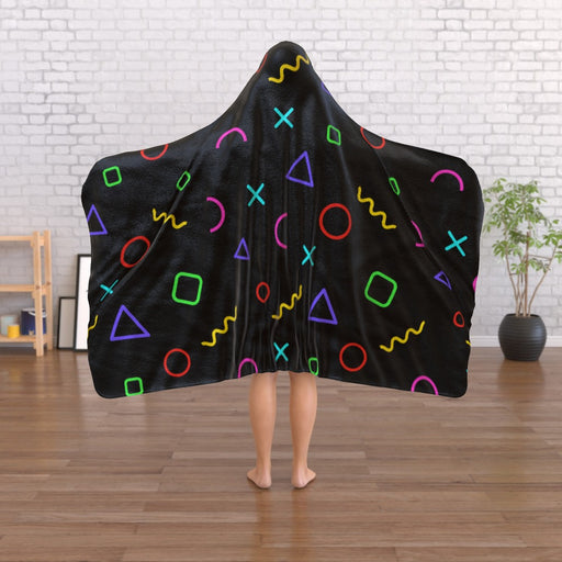 Hooded Blanket - Memphis Gamer - printonitshop