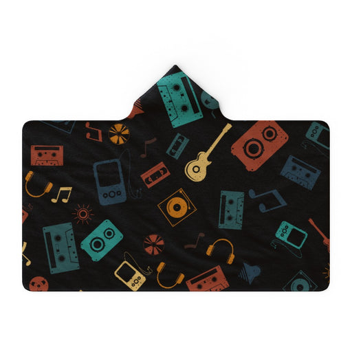 Hooded Blanket - Retro Music - printonitshop