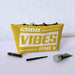 Cosmetic Bag - Good Vibes Only Mustard - printonitshop