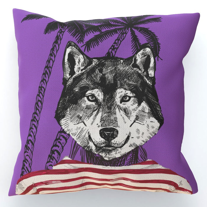 Cushion - To Cool For School Wolf - printonitshop