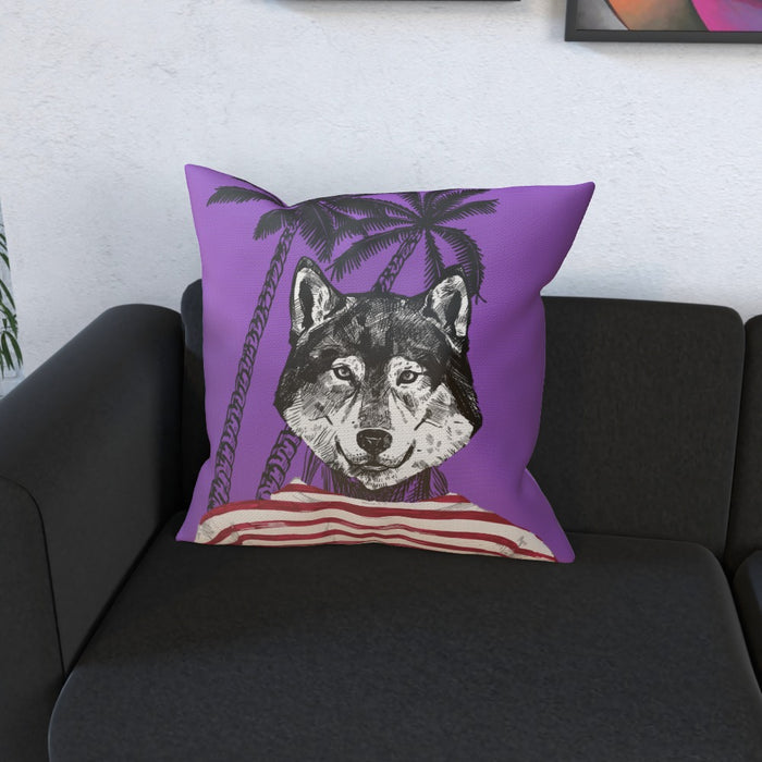 Cushion - To Cool For School Wolf - printonitshop