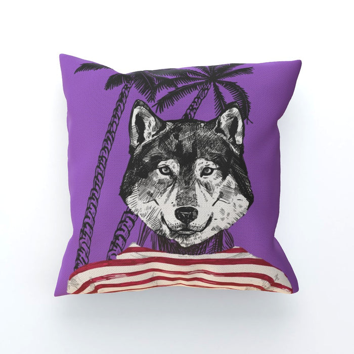 Cushion - To Cool For School Wolf - printonitshop